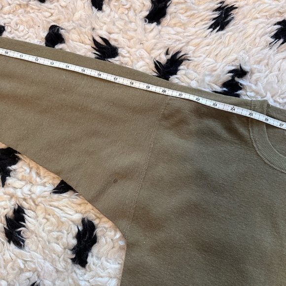 Olive green wool cotton undershirt - Picture 4 of 7